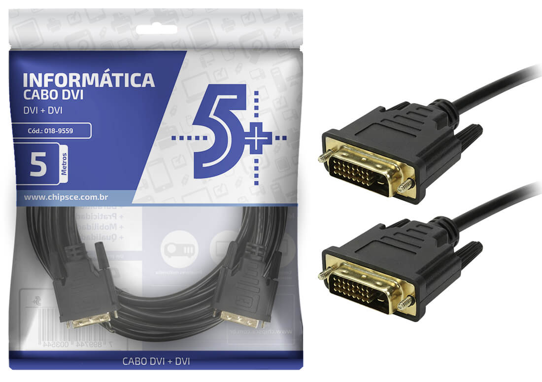 Cabo 5+ DVI 24+1 + DVI 24+1 - 5m (018-9559)