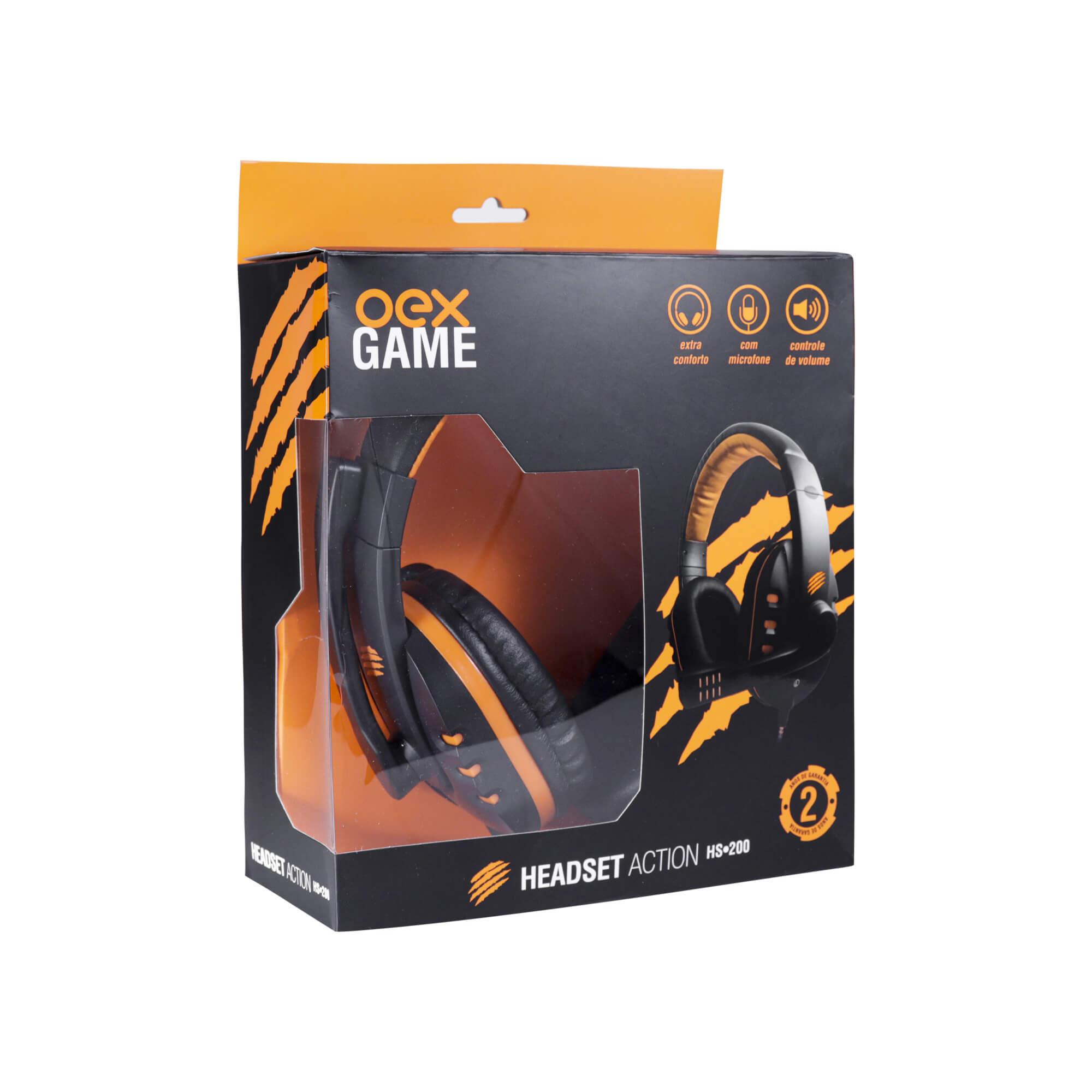 Headset OEX HS 200 Action Preto