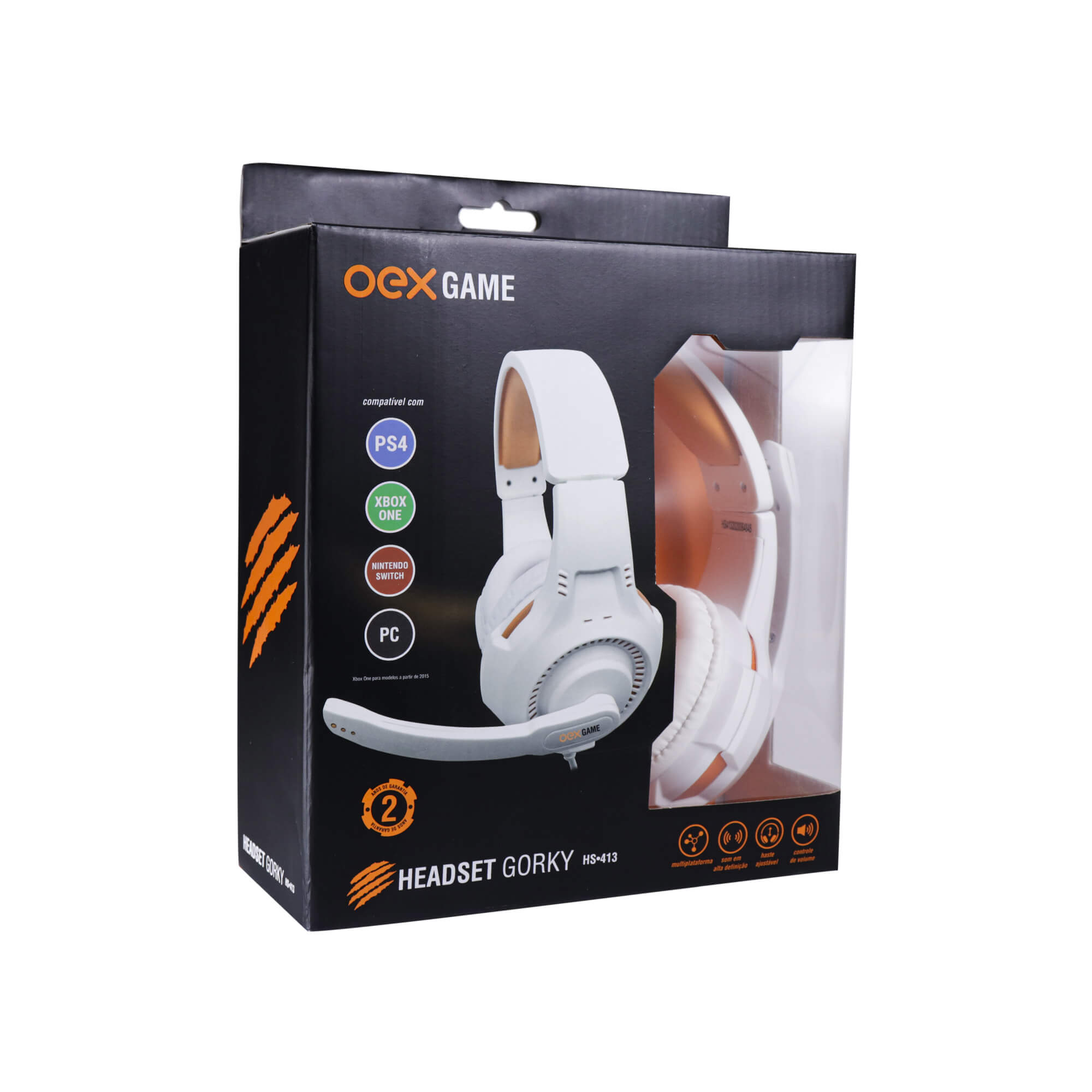 Headset OEX HS 413 Gorky P3/Multiplataforma - Branco