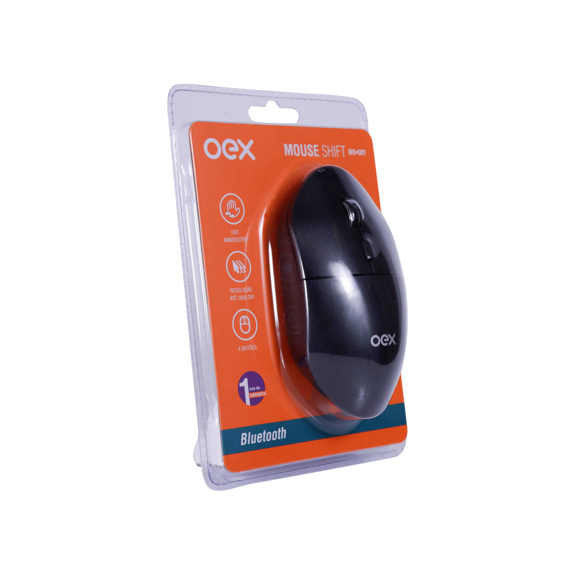 Mouse OEX S/Fio Bluetooth MS 501 Shift - Preto